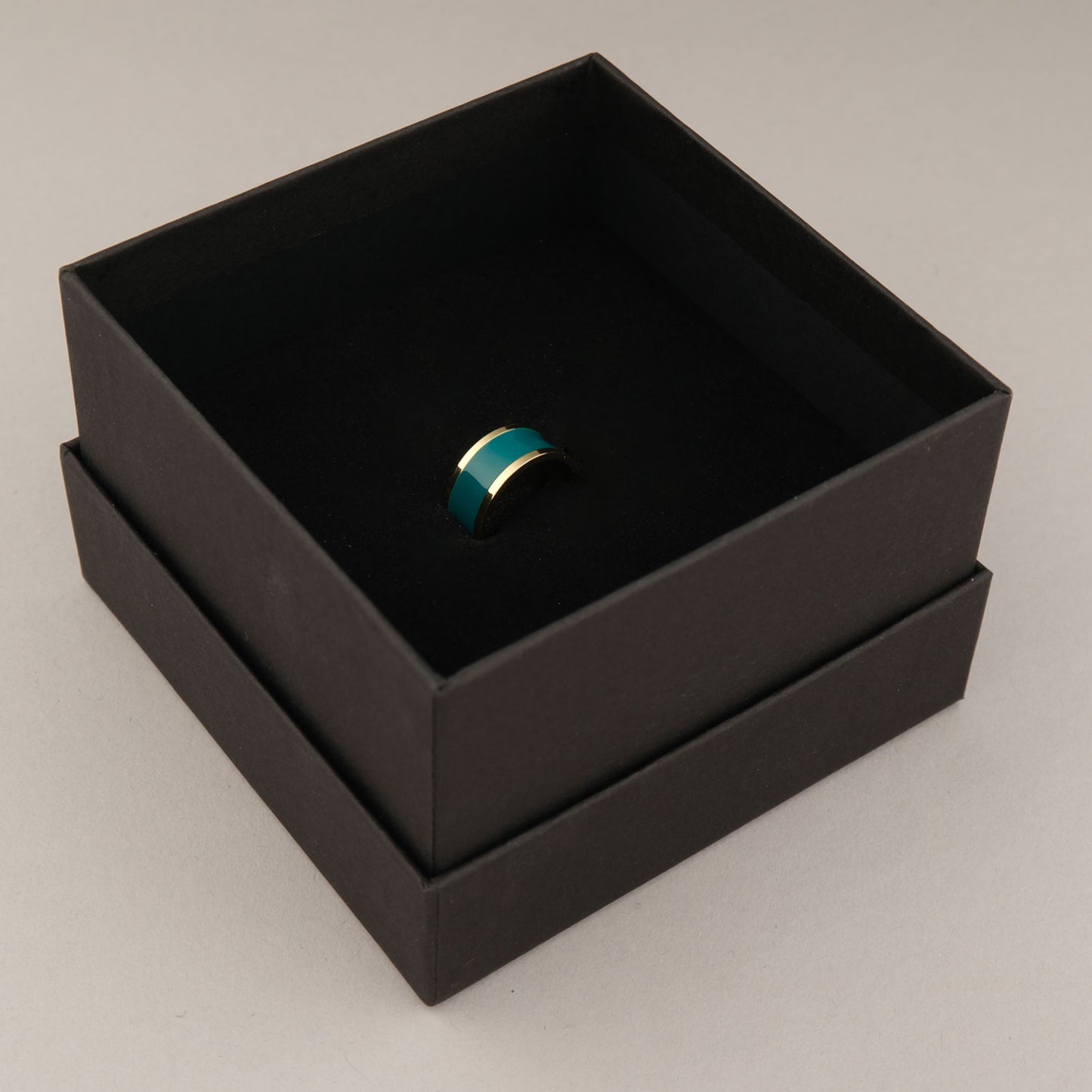 Anello Fascia piccola - Oro e ottanio