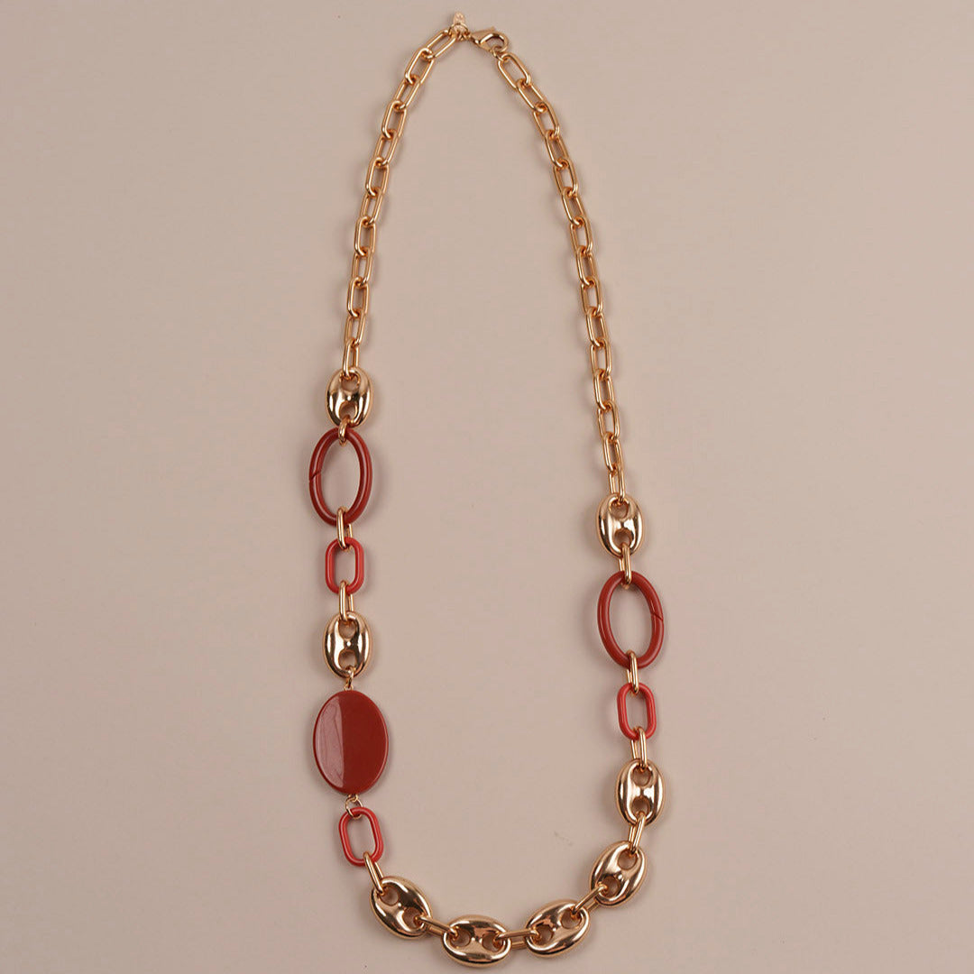 Marine Mesh Necklace with Resin