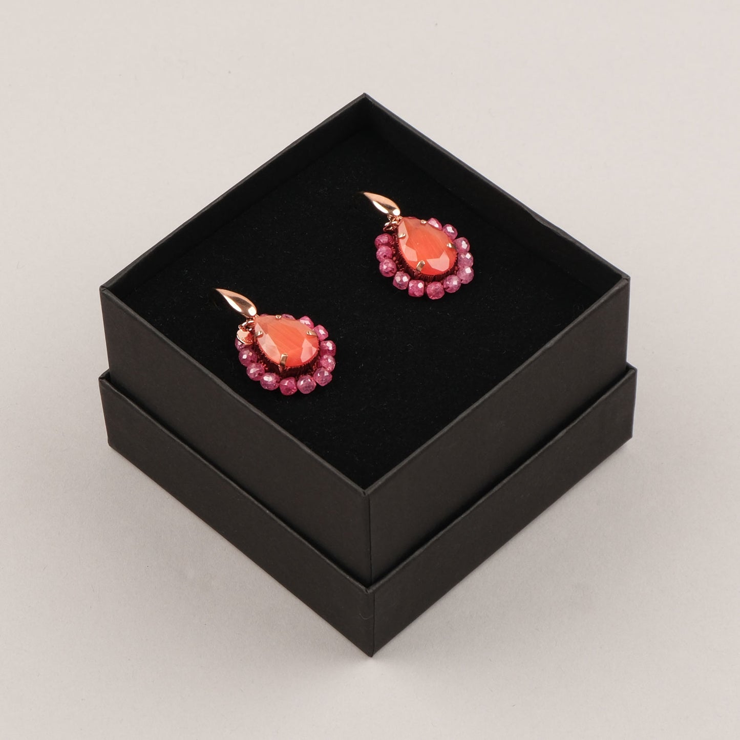 Orecchini Petra - Arancio e fucsia