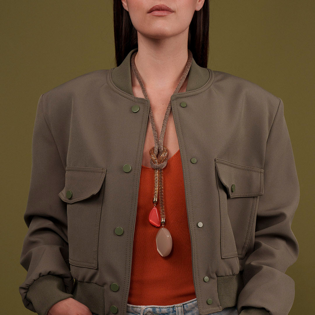 Tie Necklace - Red