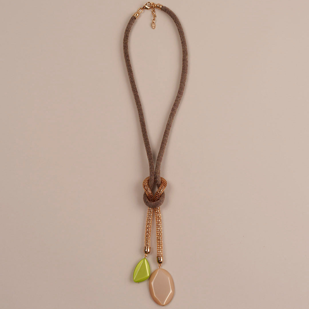 Tie Necklace - Lime