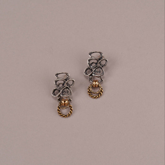 Two-tone earrings
