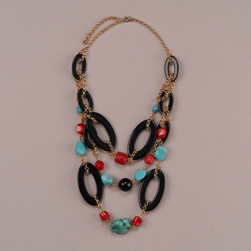 Turquoise Necklace with Rings
