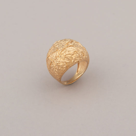 Anello Sculpt - Argento dorato
