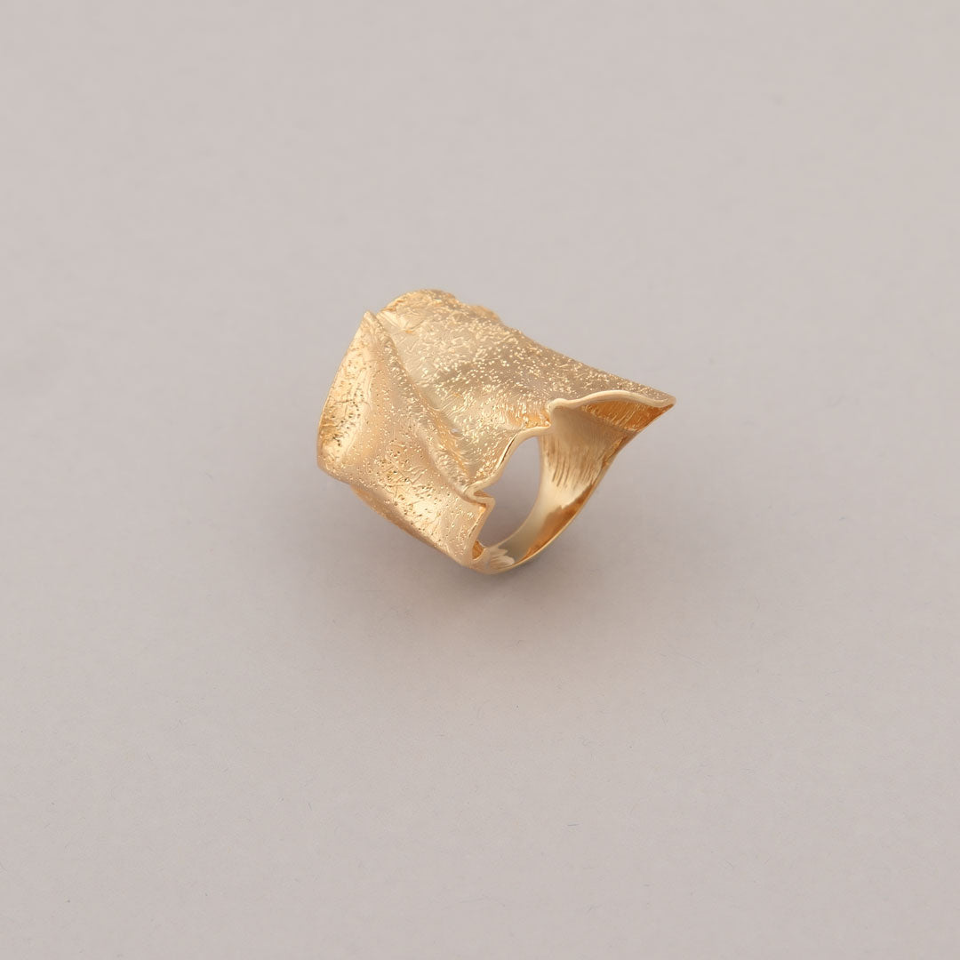 Anello Shell - Argento dorato