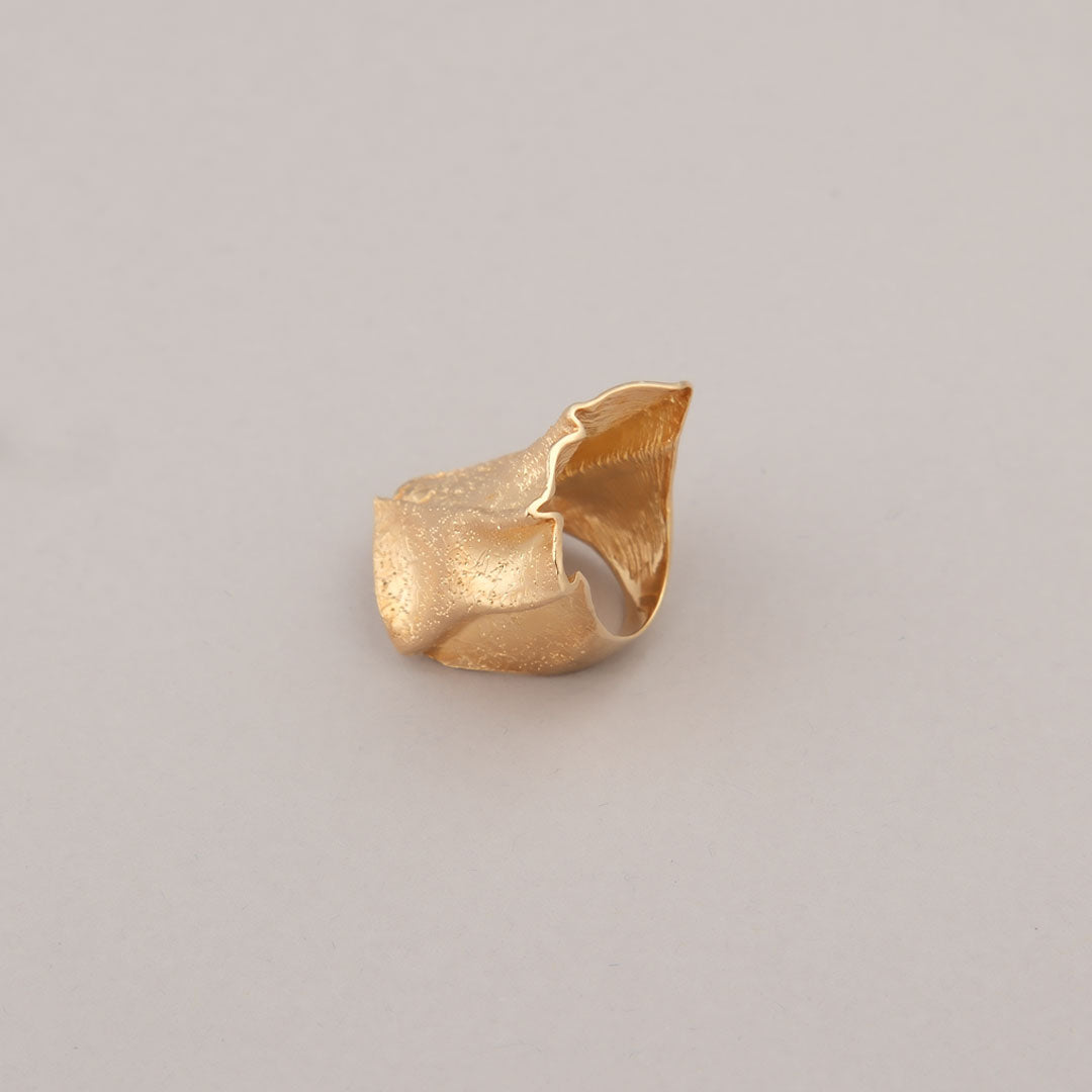 Anello Shell - Argento dorato