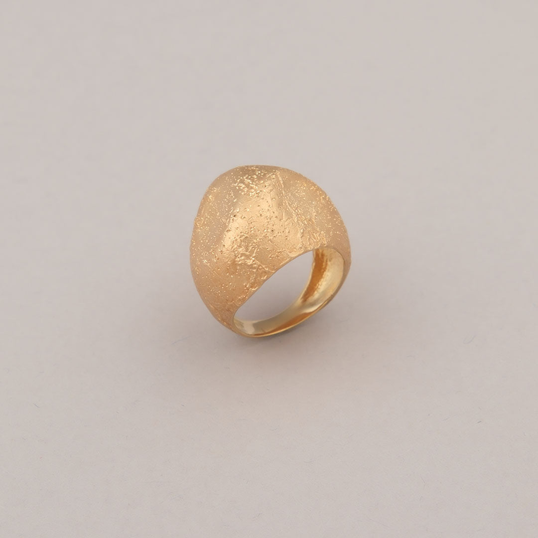 Anello Stone - Argento dorato