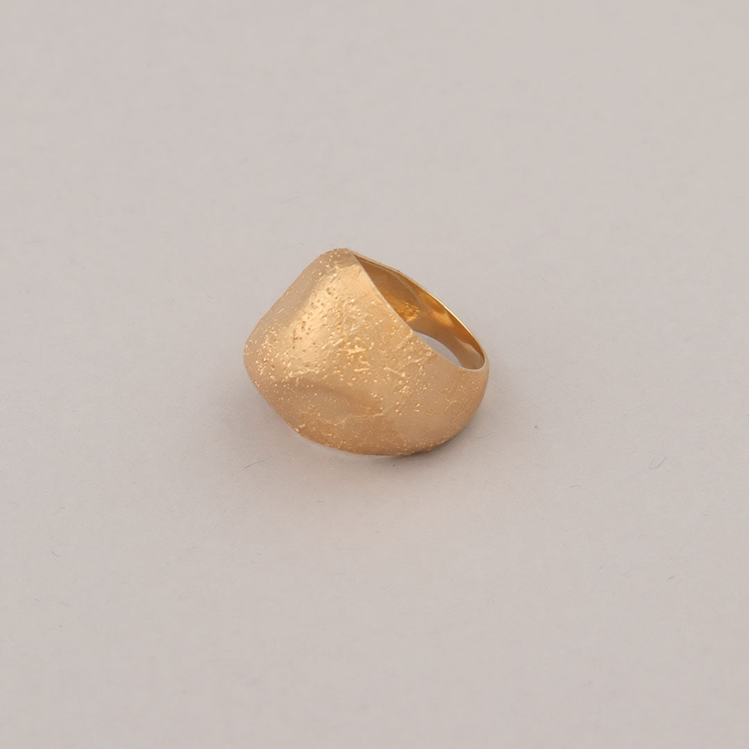 Anello Stone - Argento dorato