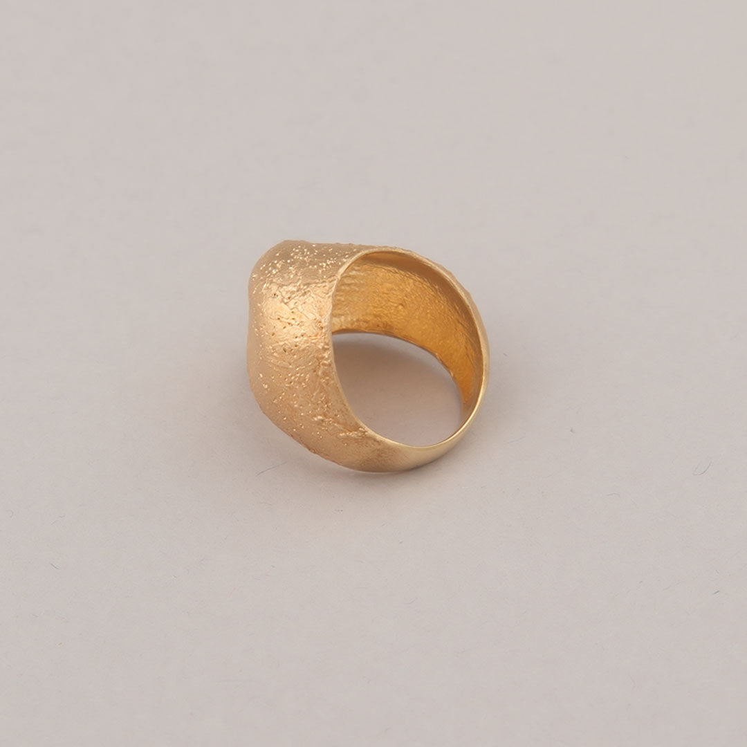Anello Stone - Argento dorato
