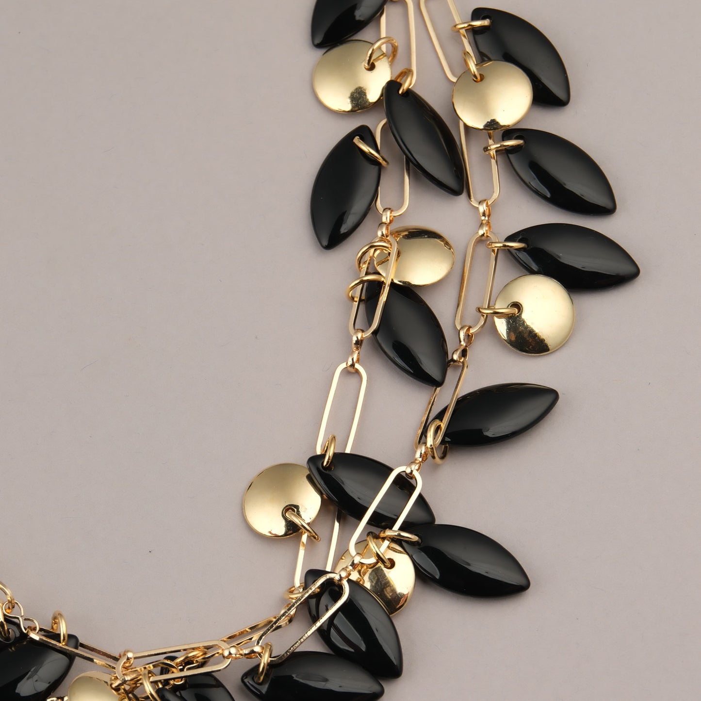 Collana Petali - Nera Lunga