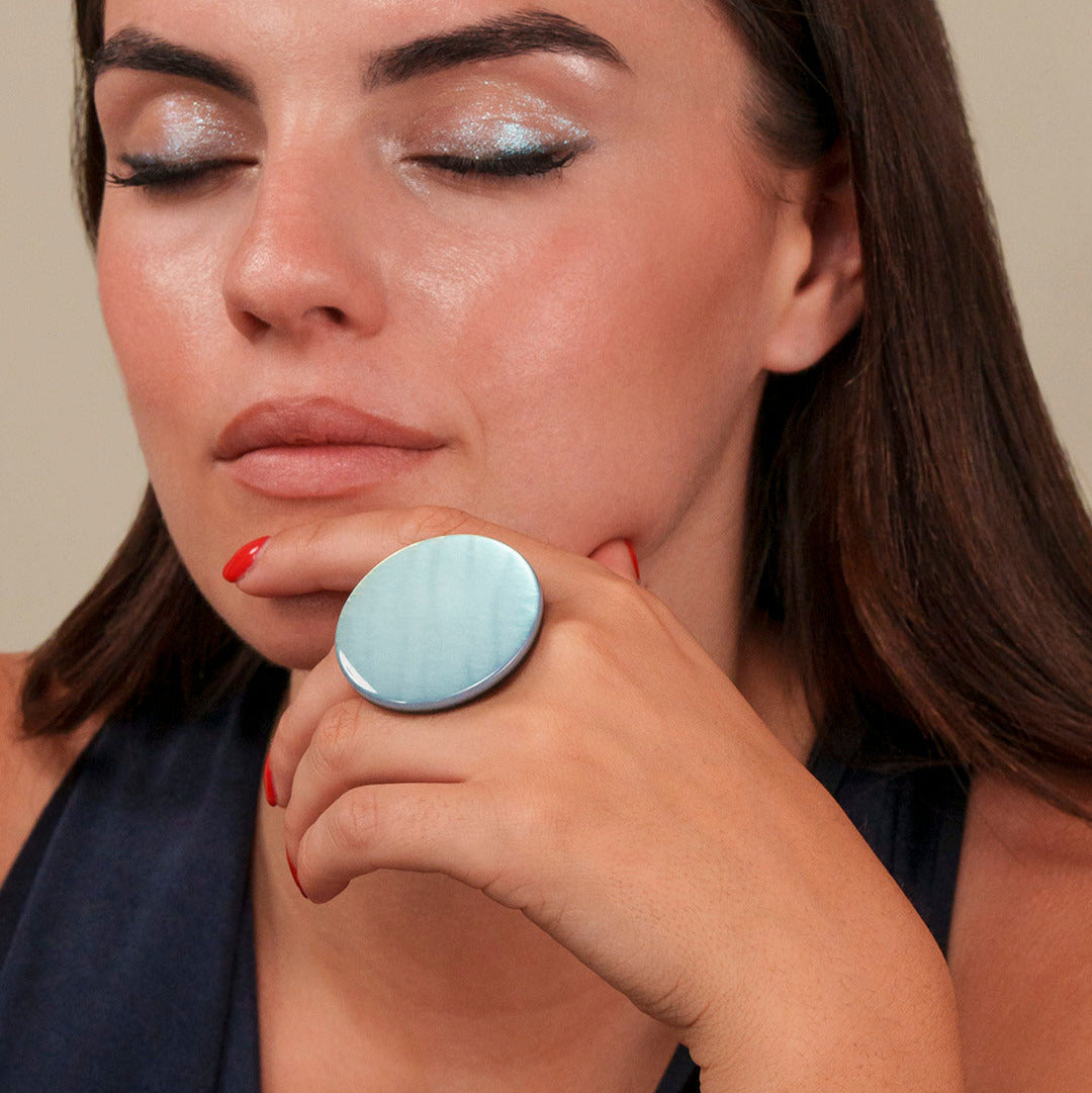 Iridescent Circle Ring