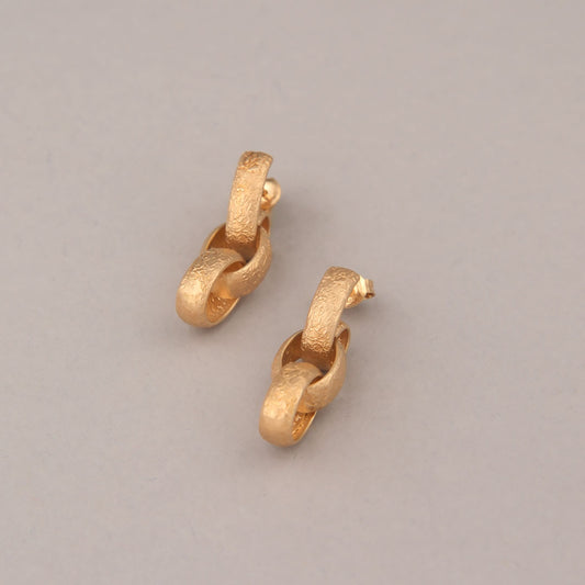 Orecchini Chain - Argento dorato