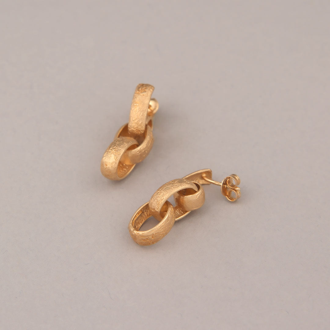 Orecchini Chain - Argento dorato