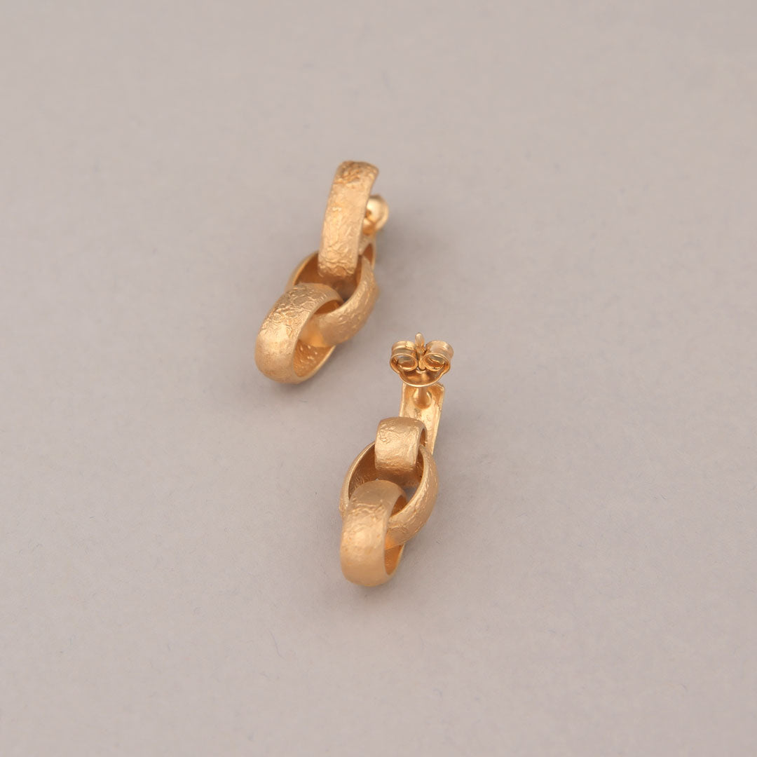 Orecchini Chain - Argento dorato