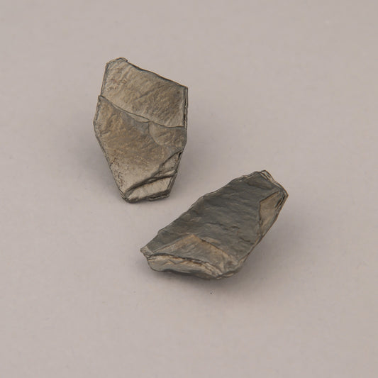 Orecchini Slate Medio - Argento brunito