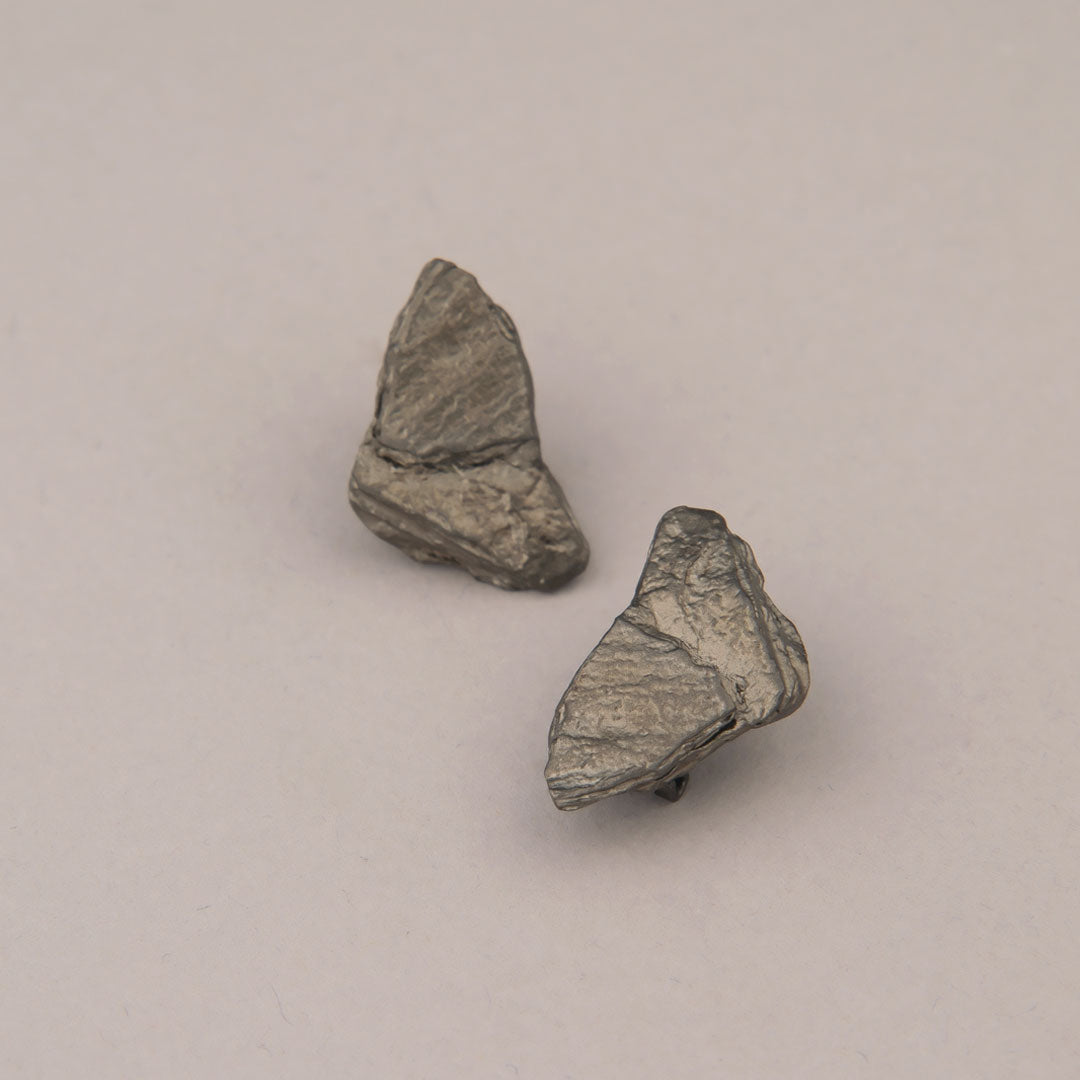 Orecchini Slate Piccolo - Argento brunito