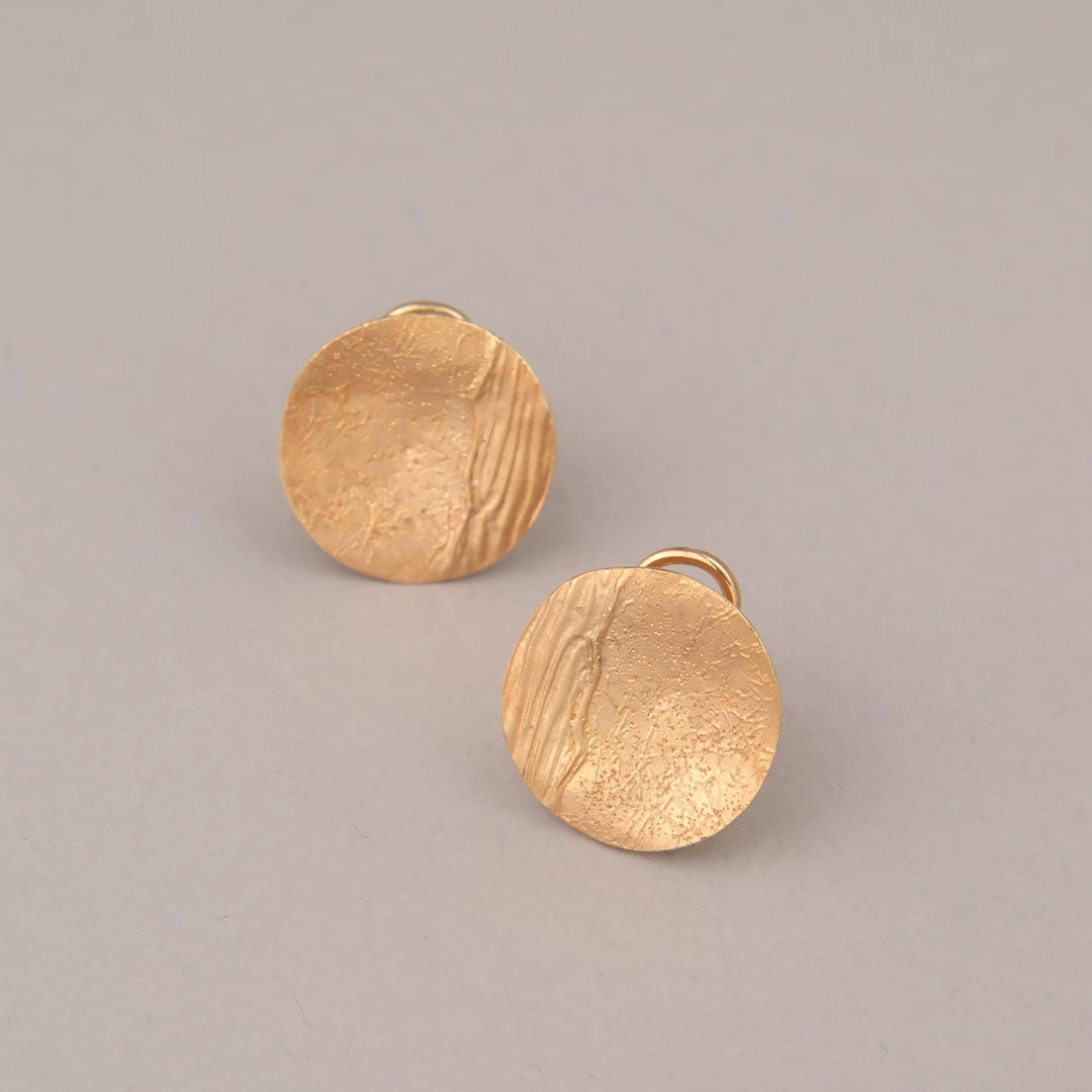 Orecchini Texture - Argento dorato