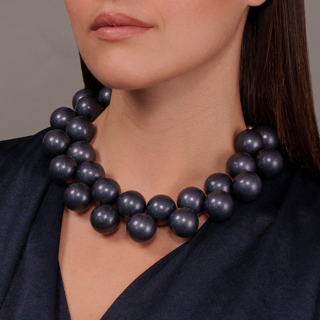 Resin Spheres Necklace - Blue