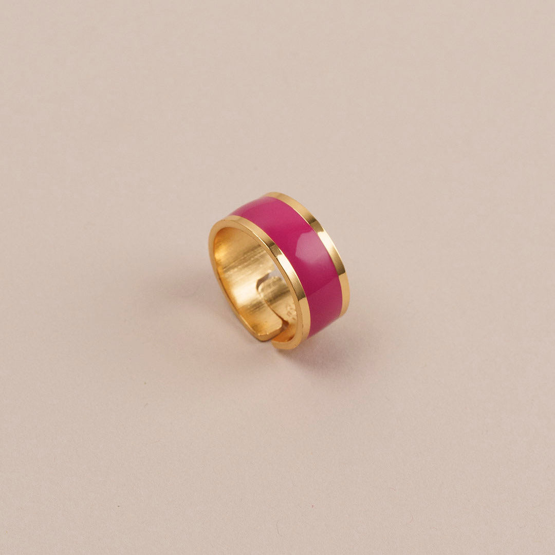 anello-donna-fascia-piccolo-fucsia-francesca-bianchi-design