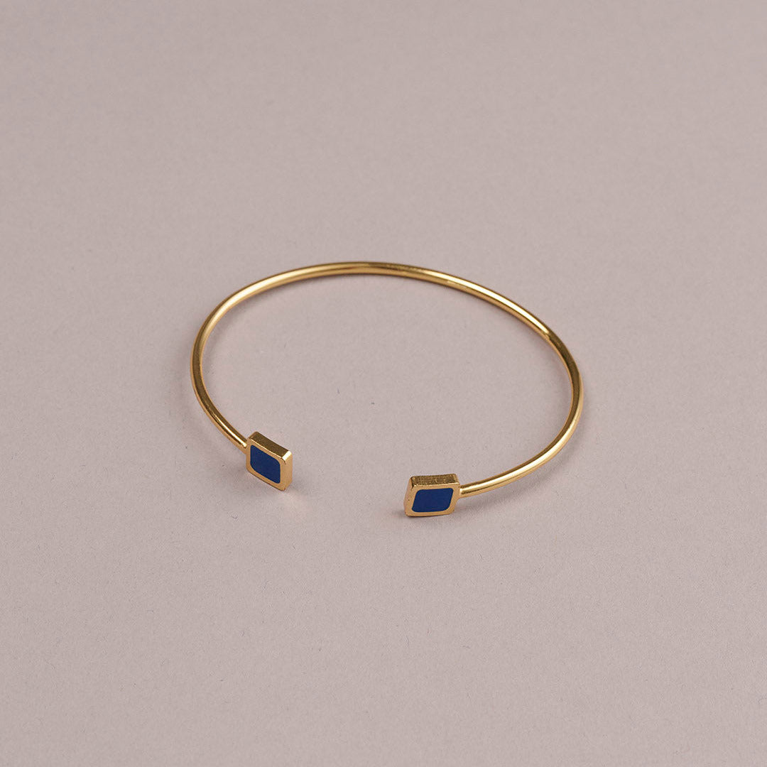 bracciale-donna-quadrati-blu-dorato-francesca-bianchi-design_fronte2