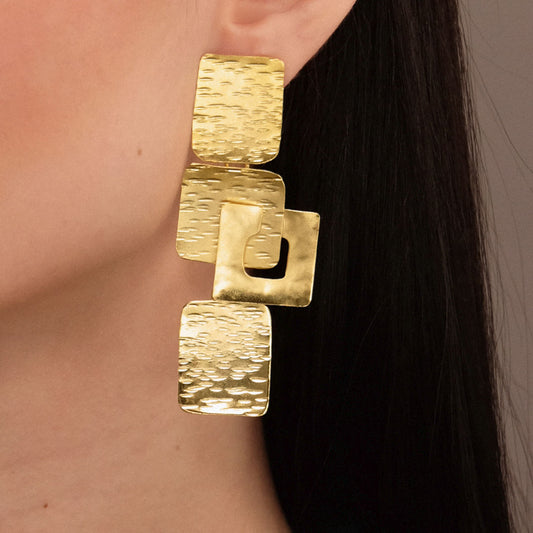 Orecchini Quadrati - Dorato