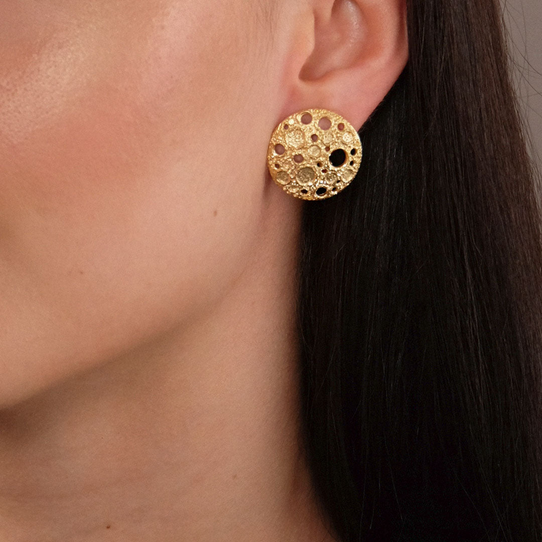 Orecchini Moon - Argento dorato