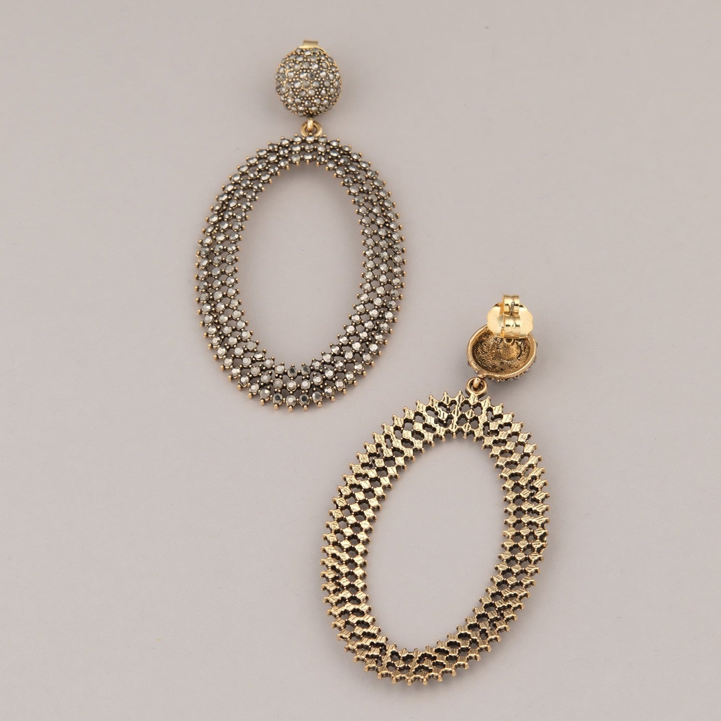 Orecchini Ovale - Grigio antracite