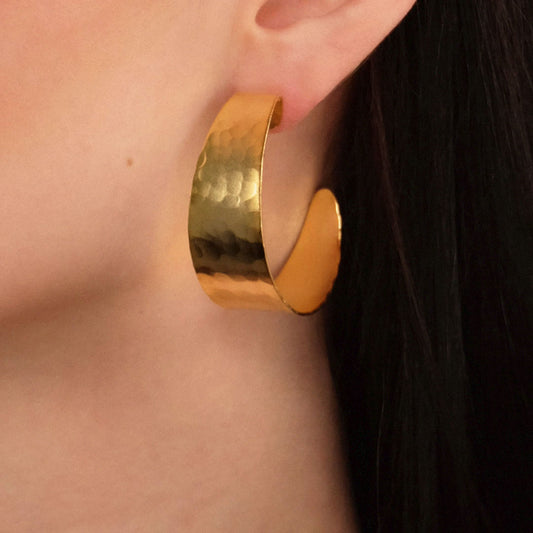 Orecchini Superficie - Dorato