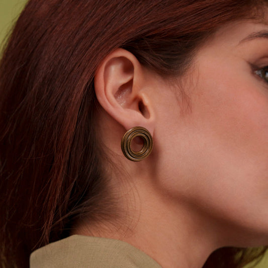 Button Earrings - 3d Print