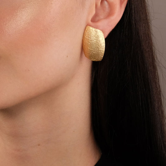 Orecchini Crete Medio - Argento dorato