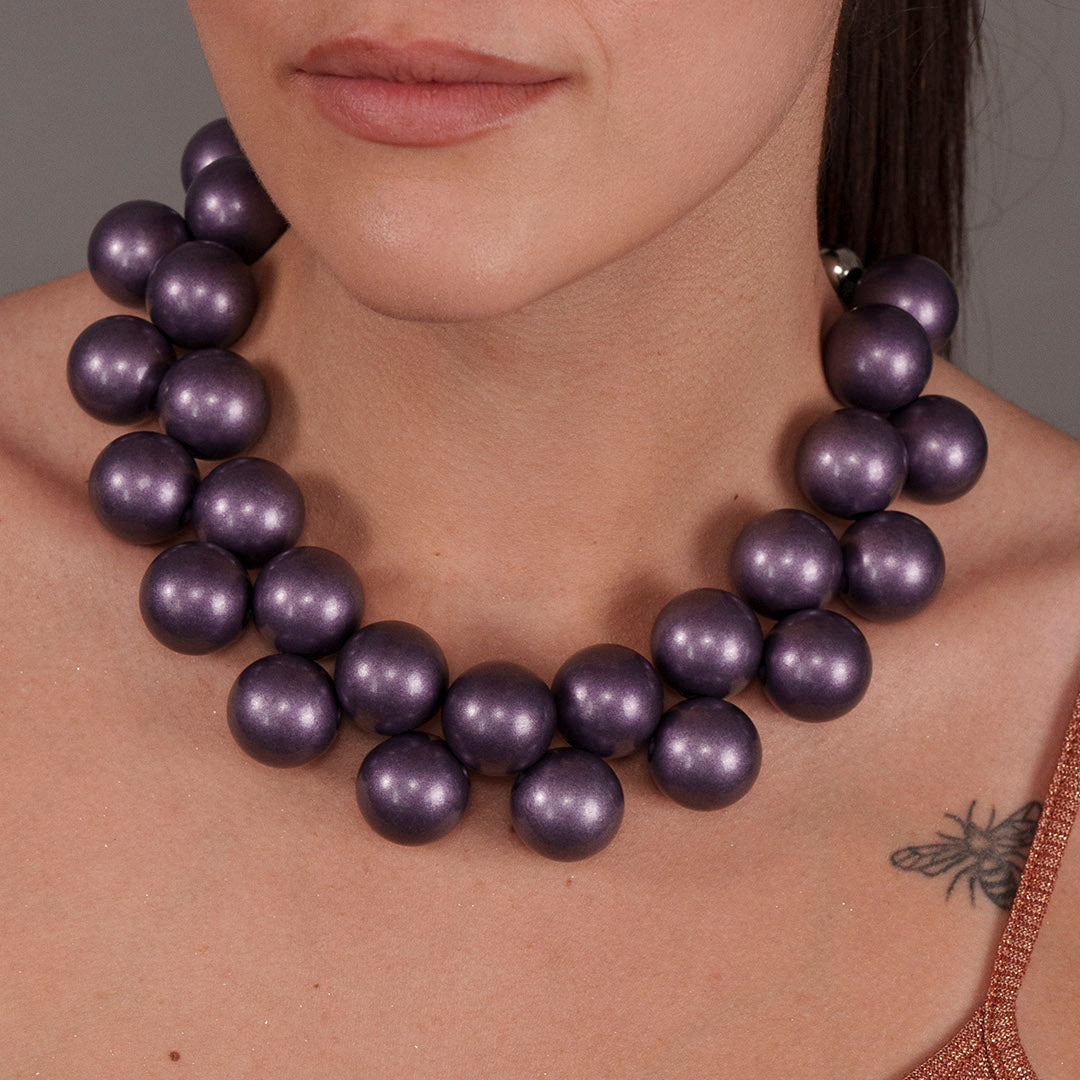 Spheres Necklace - Purple