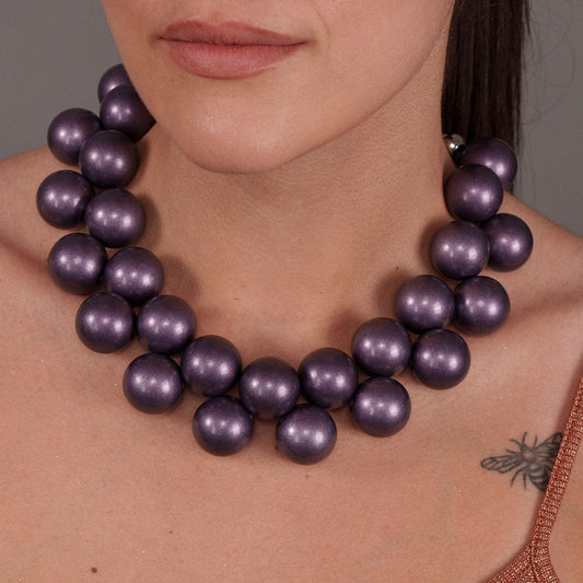 Spheres Necklace - Purple