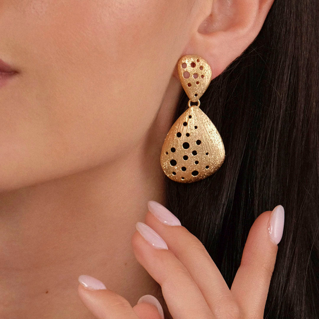 Orecchini Crater - Argento dorato