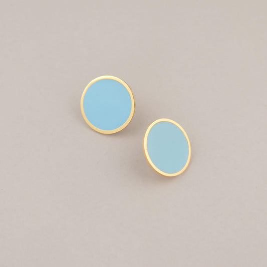 Orecchini Cerchio Grande - Azzurro