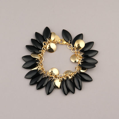 Bracciale Petali - Nero