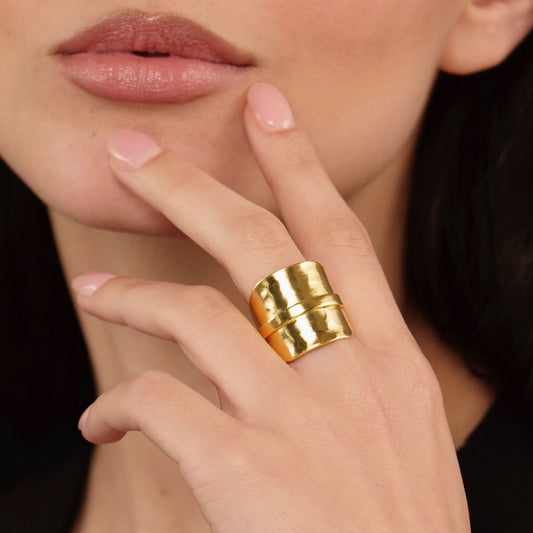 Anello Lineare - Dorato