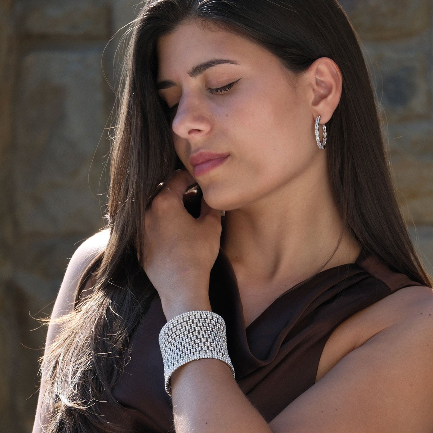 Bracciale Pixel grande - Argento