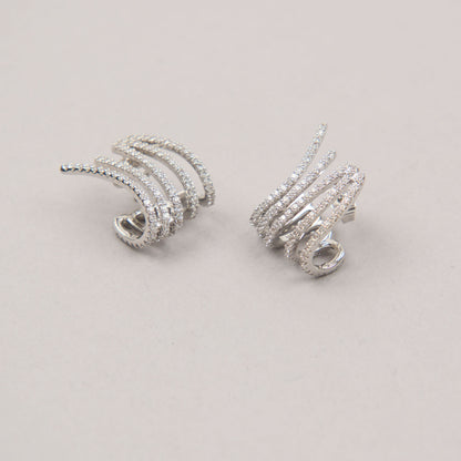 Orecchini Earcuff Orizzontale - Argento