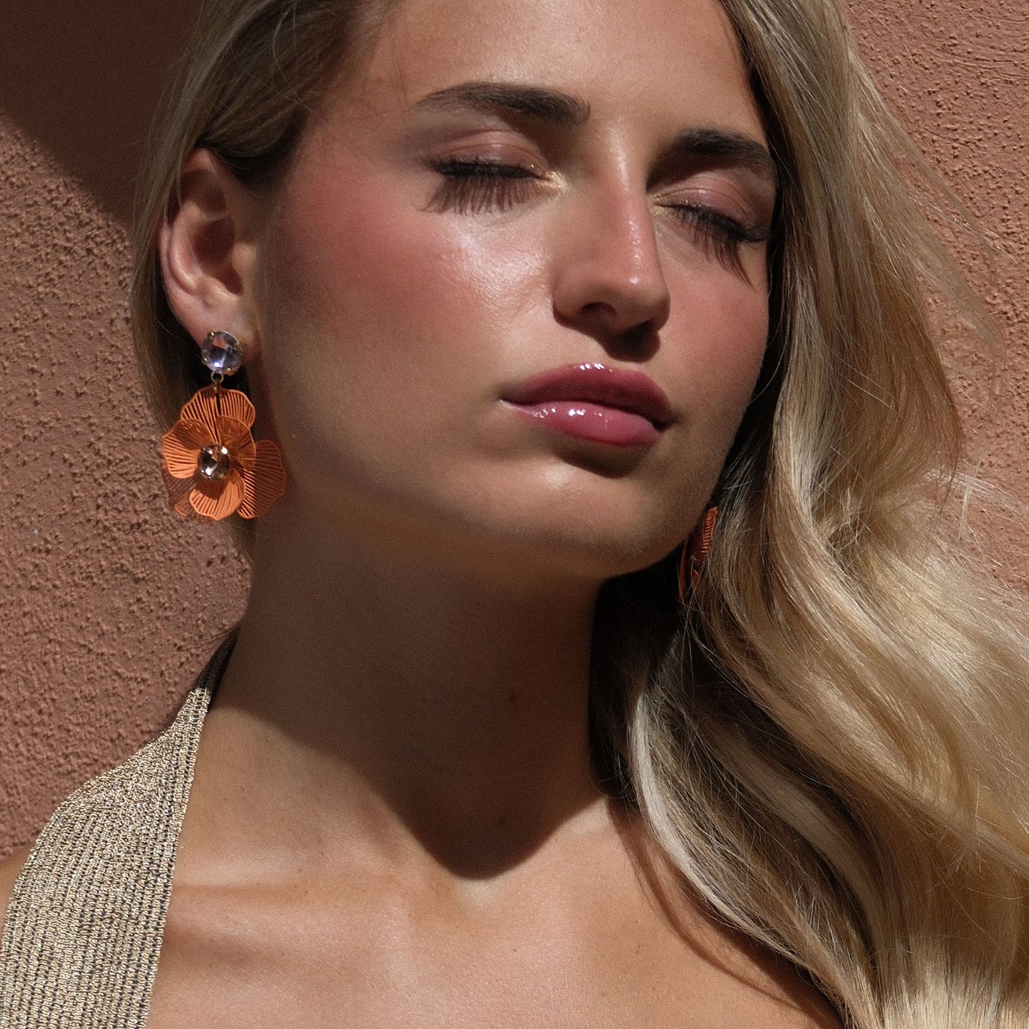 Orecchini Pistillo - Arancio, rosa