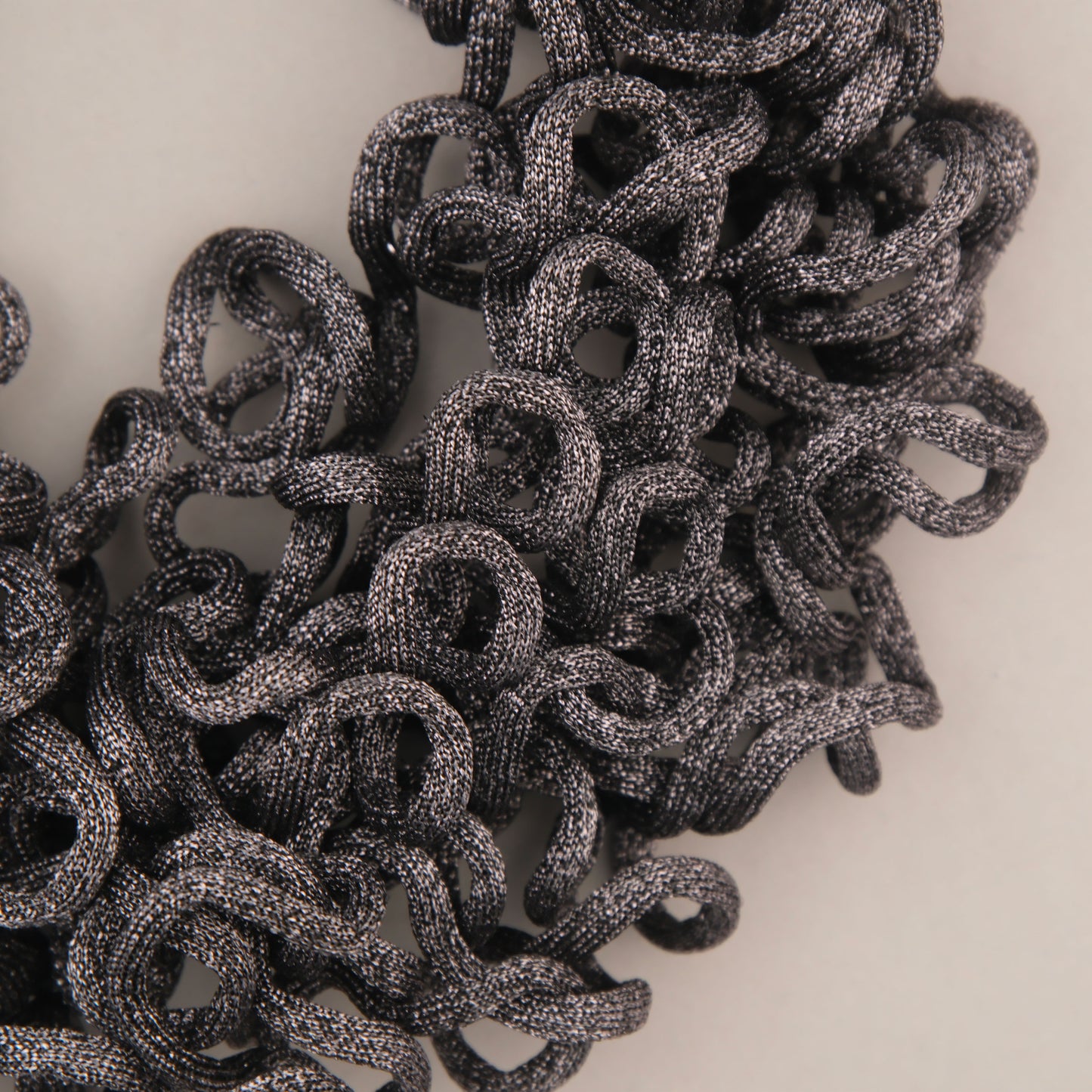 Collana Riccia Lurex - Argento brunito