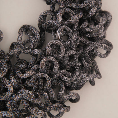 Collana Riccia Lurex - Argento brunito