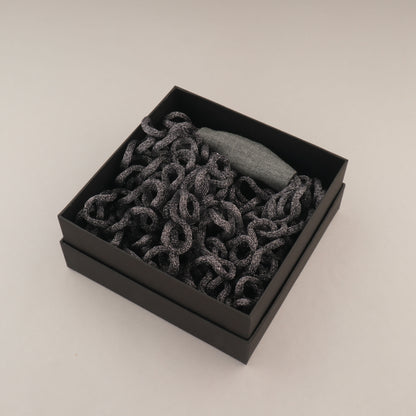 Collana Riccia Lurex - Argento brunito