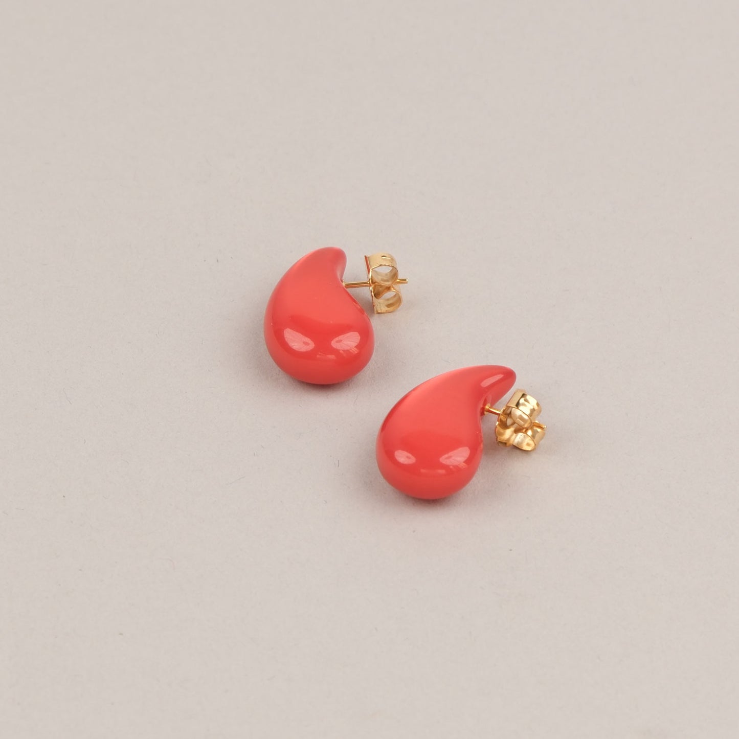 Orecchini Lunetta - Rosso corallo