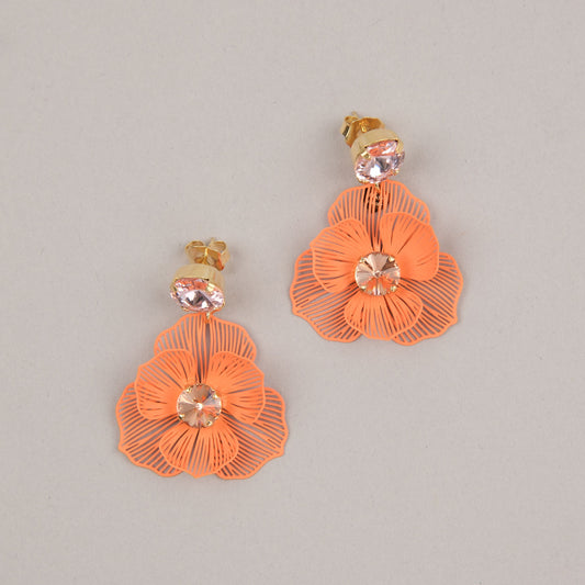 Orecchini Pistillo - Arancio, rosa