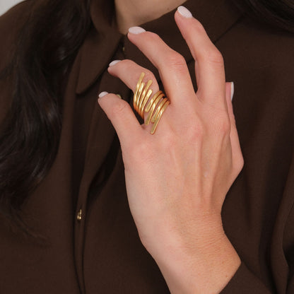 Anello Vettoriale - Dorato