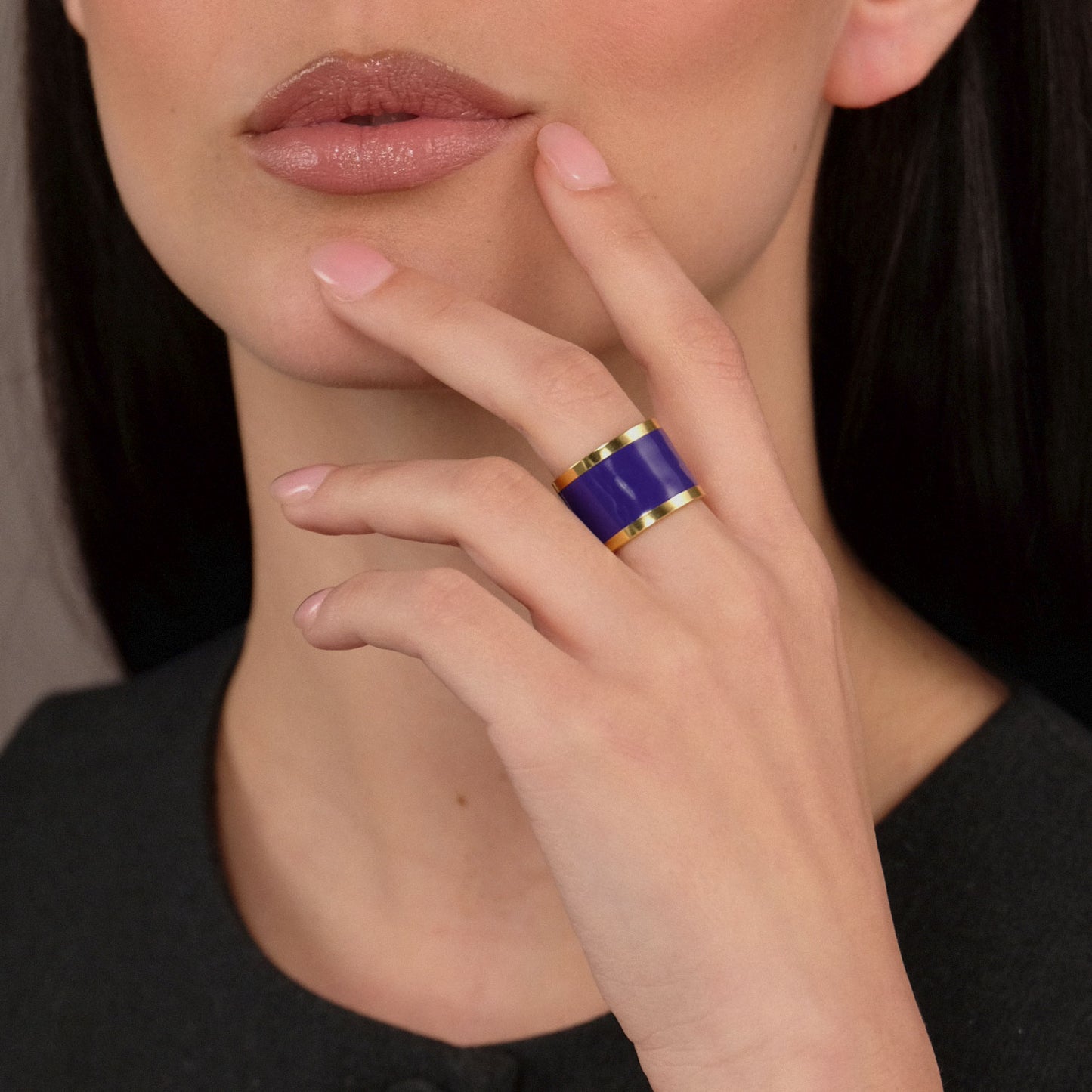 Anello Fascia Grande - Viola