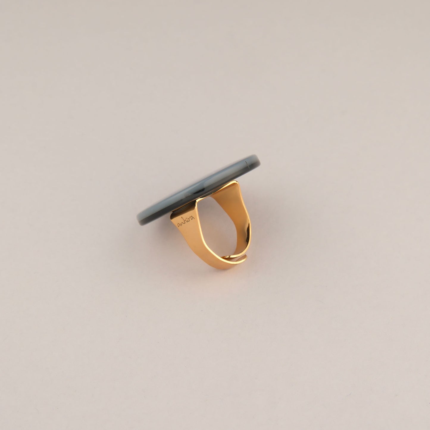 Anello Cerchio Iridescente - Azzurro