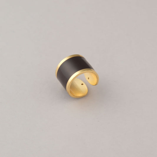 Anello Fascia Grande - Marrone scuro