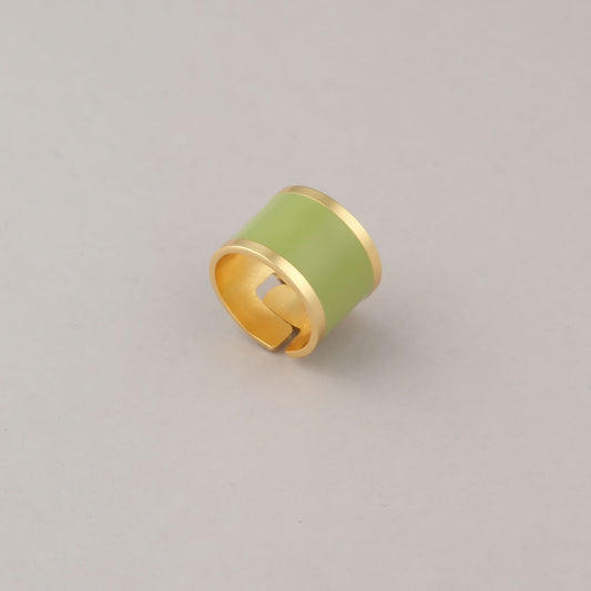 Anello Fascia Grande - Verde prato