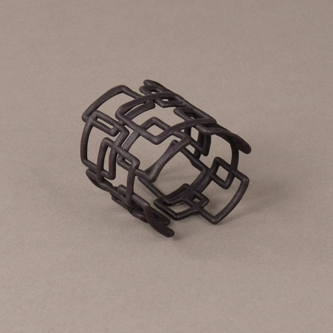 Bracciale-Scacchiera-Nero-Frontale-Bijouets